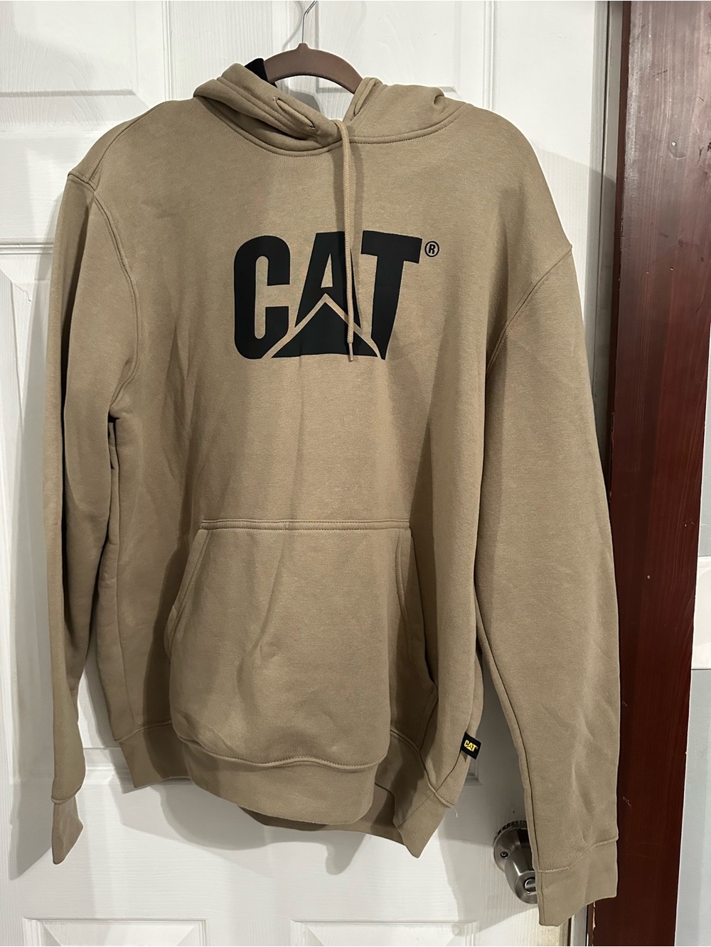Cat workout sweater hoodie dark sand color